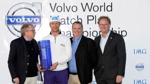 Mikko Ilonen juhli viimeistä voittoaan Volvo World Matchplayssa vuonna 2014