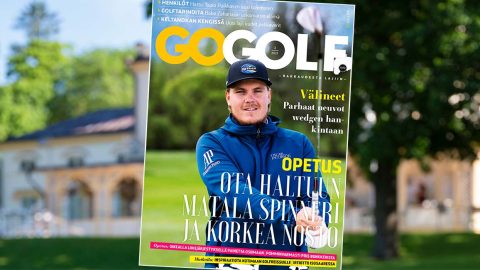 Uuden GoGolf-lehden kannessa on Sami Välimäki. Jos 132-sivuinen lukupaketti ei tullut kotiin