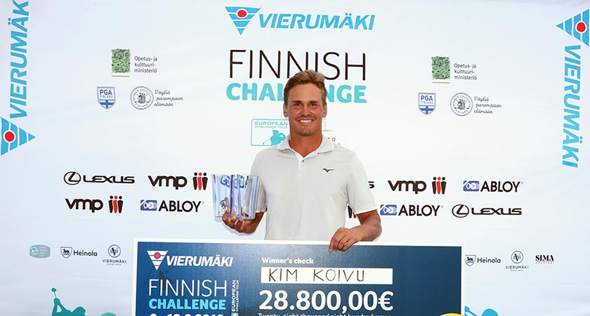 Kim Koivu nappasi Vierumäellä viime vuonna uransa toisen Challenge Tour -voiton. Tänä vuonna hän pelaa European Tourilla.