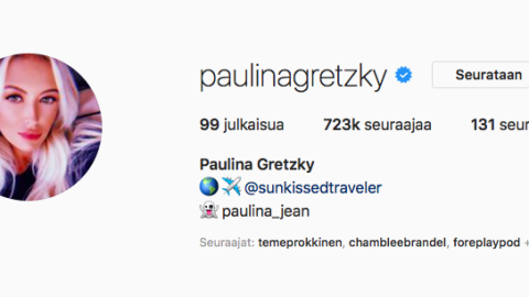 Paulina Gretzkyn käytös Instagramissa herättää kysymyksiä