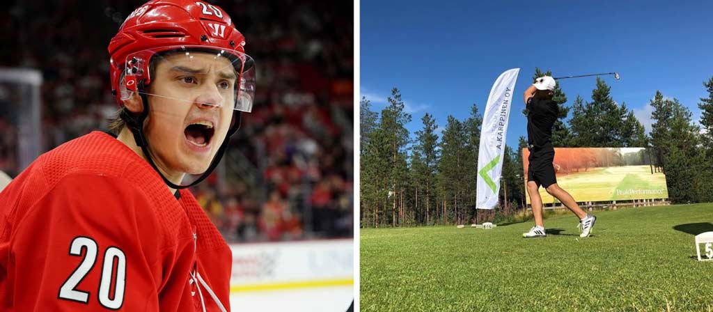 Sebastian Aholla on oman lajin harjoittelunsa lisäksi kotikaupungissaan Oulussa aikaa harrastaa golfia ja tennistä