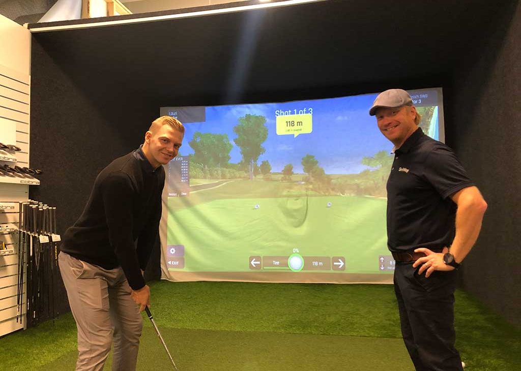 Golf Skyn Lauri Tyry ja SimWayn Jussi Ylinen pääsivät nopeasti samalle sivulle uutuustuotteen esittelyssä