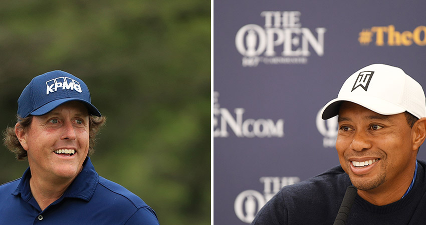 Phil Mickelson ja Tiger Woods yrittävät järjestää 10 miljoonan dollarin näytösottelun toisiaan vastaan.