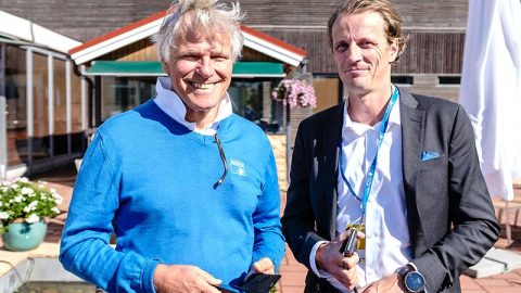 Challenge Tourin Alain de Soultrait ja Vierumäki Golfin Jan Ruoho viime kesänä Vierumäellä.