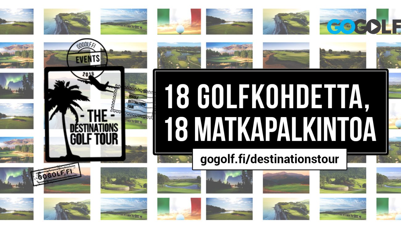 Destinations Tourilla pelaajalla on 18 mahdollisuutta voittaa golfmatkapaketti
