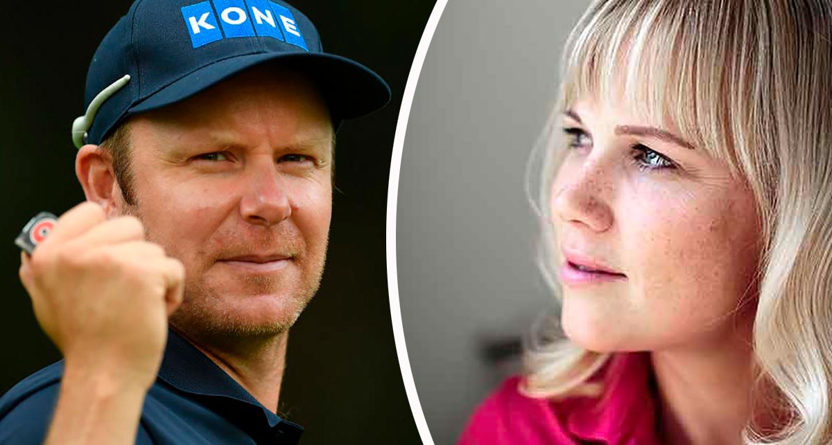 Mikko Ilonen ja Minea Blomqvist-Kakko lähtivät mukaan markkinoimaan golfia uusille pelaajille.