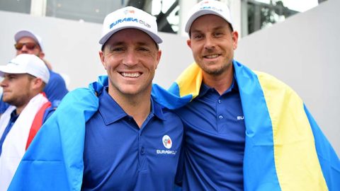 Alex Noren ja Henrik Stenson edustivat Eurooppaa EurAsia Cupissa tammikuussa.