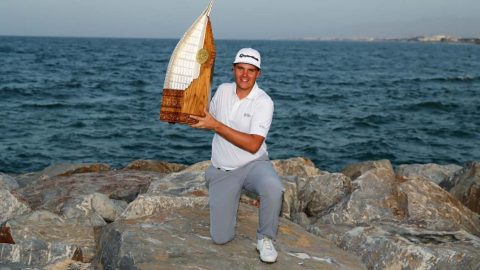 Sami Välimäki juhli Omanissa uransa ensimmäistä voittoa European Tourilla.