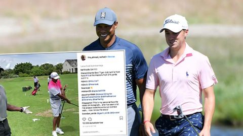 Tiger Woods ja Justin Thomas näyttävät