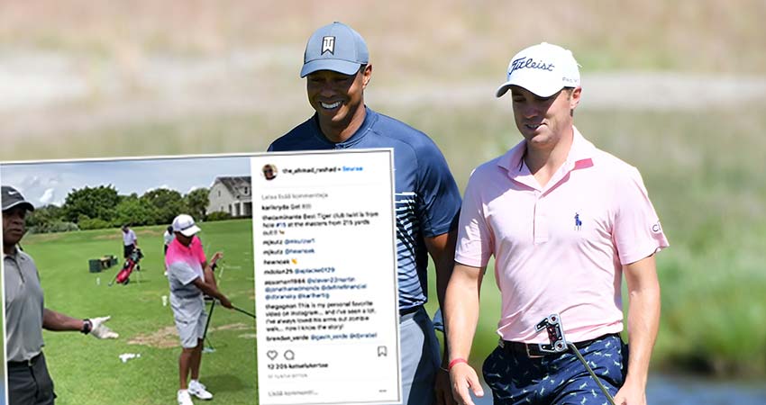 Tiger Woods ja Justin Thomas näyttävät