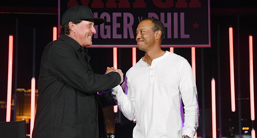 Phil Mickelson ja Tiger Woods kohtaavat kaikkien aikojen suurimmassa golfin haasteottelussa.