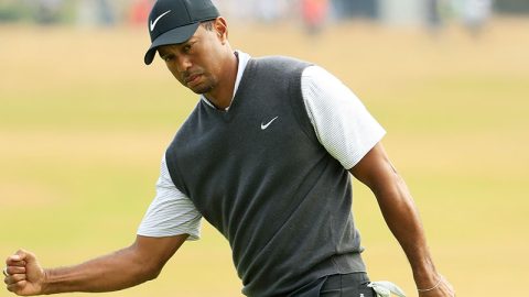 Tiger Woods on ollut hurjalla pelipäällä lauantaina.