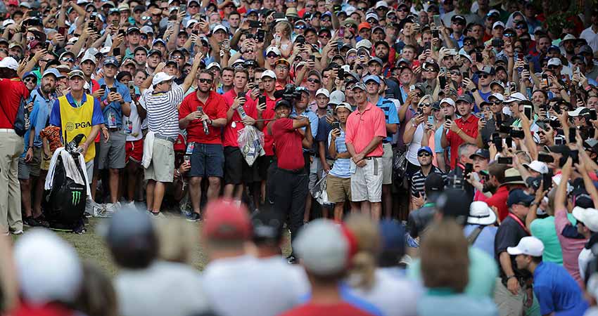 Suurta yleisöä kiinnostaa Tiger Woodsin peli edelleen.