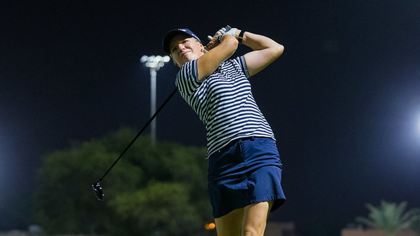 Ursula  Wikstöm pelasi Dubaissa yhden loistavan 12 reiän jakson